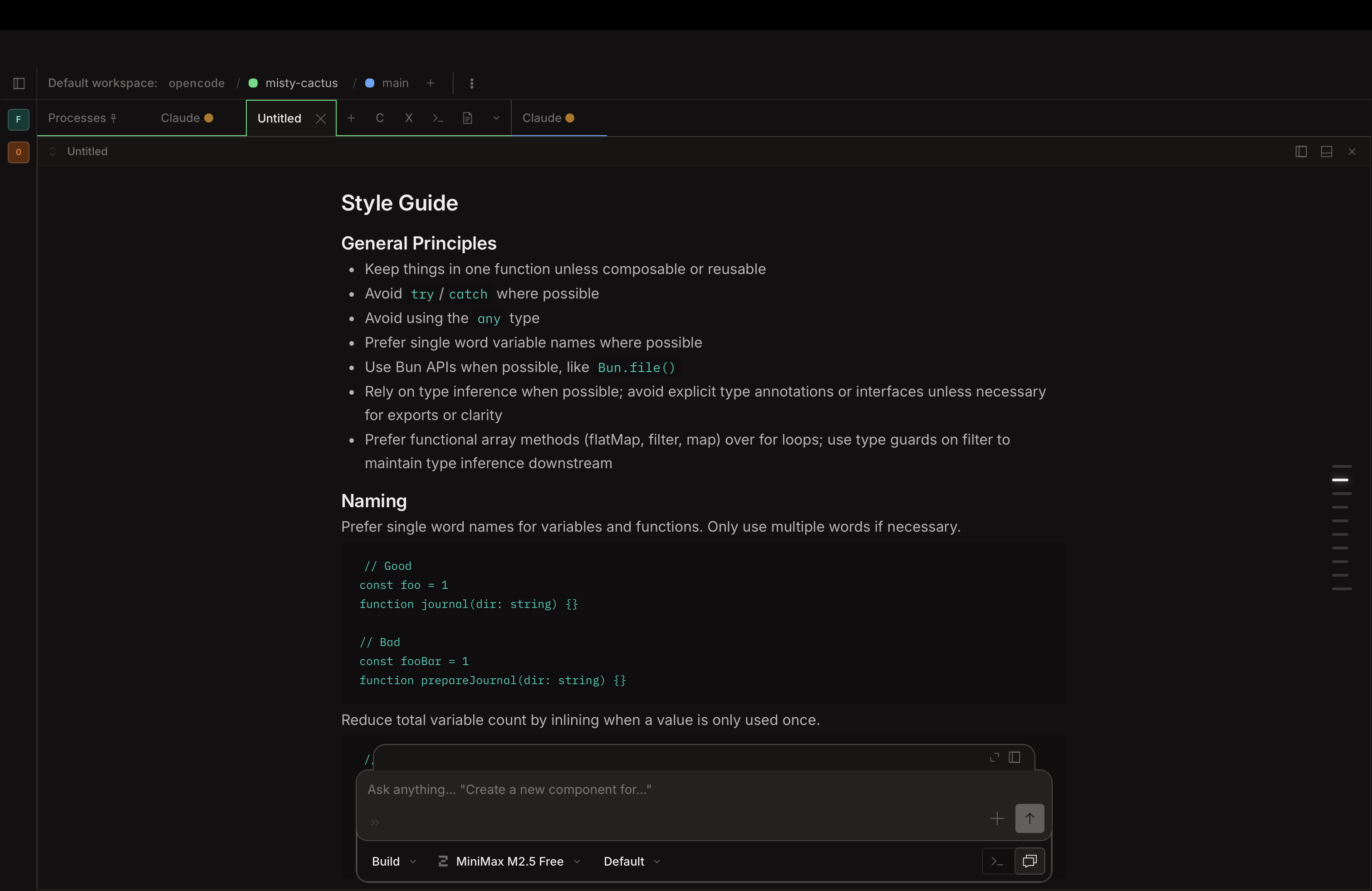 Claxedo document authoring workspace